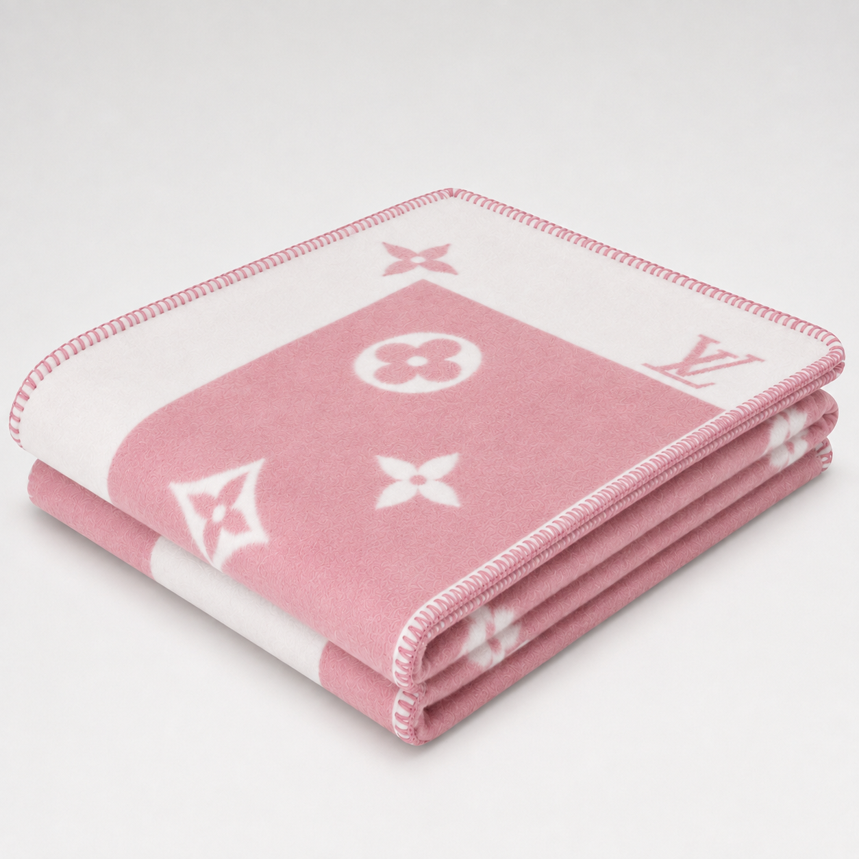 PLAID MONOGRAM ROSE