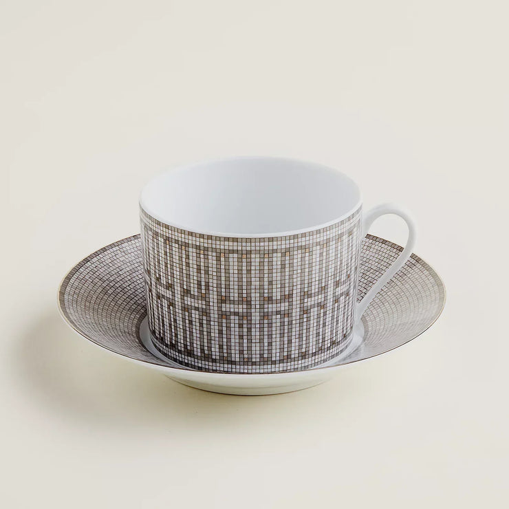 Taza de té y vajilla Hermes Mosaique Au 24