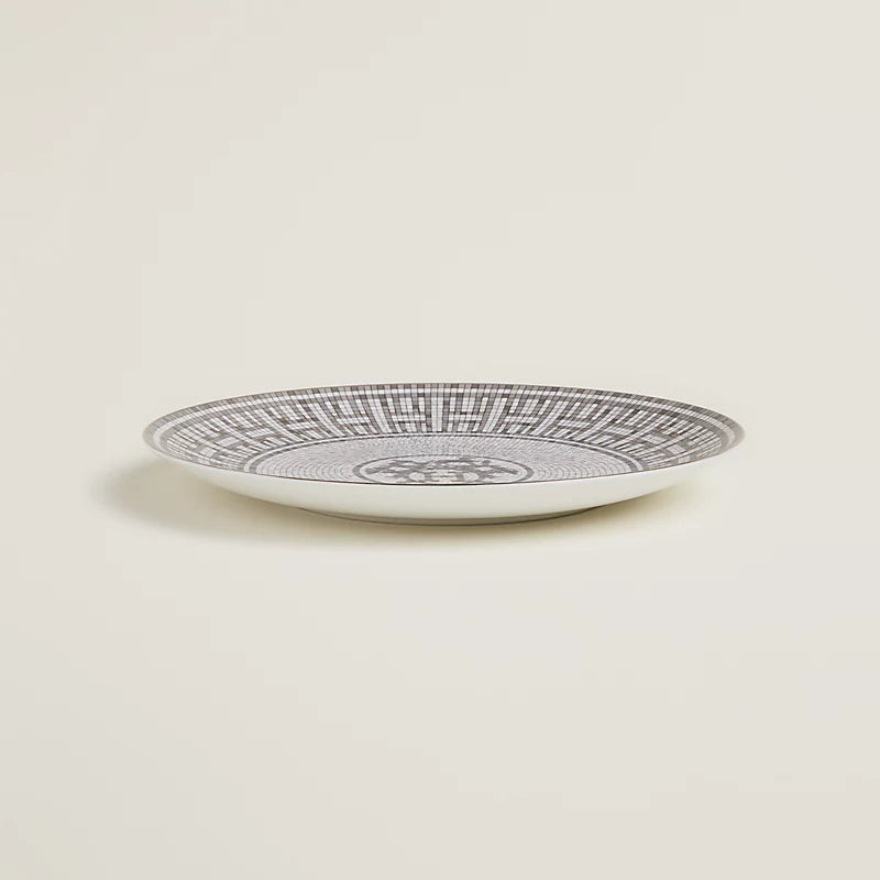 Porcelain dessert plate Silver