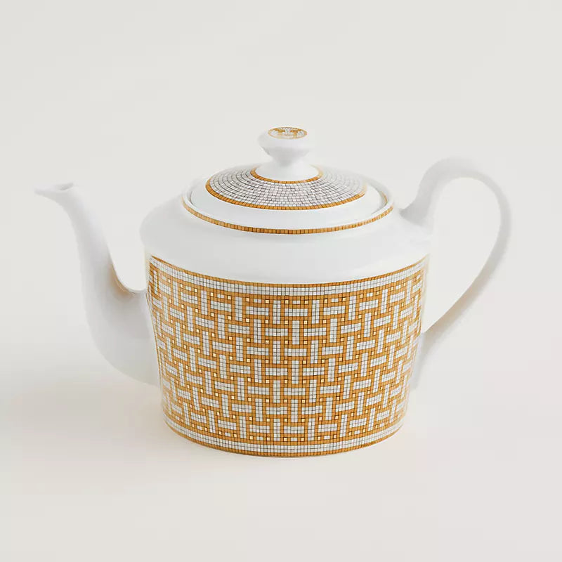 Gold porcelain teapot